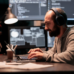 Software developer working